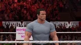 WWE 2K16 Arnold Schwarzenegger vs Stone Cold Steve Austin Who wins [upl. by Eannej221]