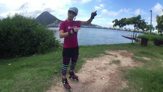 Cómo controlar velocidad y frenar en cuestas con patines inline usando Frenos Cuña con pasos y T [upl. by Somisareg]