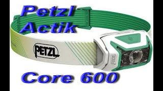 Фонарь налобный Petzl Actik Core 600 лм аккумуляторный компактный перезаряжаемый [upl. by Eentihw]