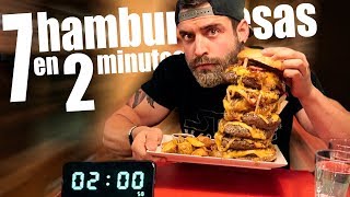 HAMBURGUESA DE 3000KCAL 7 CARNES EN SOLO 2 MINUTOS [upl. by Eisoj38]