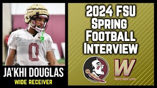 FSU Football  Jakhi Douglas  FSU Spring Camp 2024  Warchant TV FSU [upl. by Armmat]