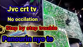 jvc crt tv 21inchno occilationrepair trouble shooting [upl. by Rock897]