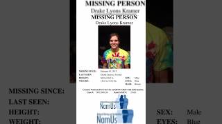 Drake Kramer Missing from Grand Canyon National Park missingperson nationalpark grandcanyon [upl. by Yorle]