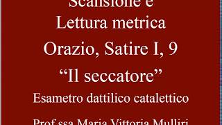 Scansione e lettura metrica Orazio Satira I 9 Il seccatore metro esametro dattilico catalett [upl. by Eliza]