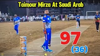 TAIMOUR MIRZA USAMA ALI VS SEFI MIANA WALLI FARHAD ALAM  97 RUNS ON 36 BALLS [upl. by Asus]