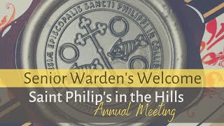 2023 Annual Meeting Senior Wardens Welcome [upl. by Lamson]