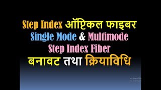 Step Index Fiber HINDI Single Mode Vs Multimode Fiber Structure amp Working Optical Fiber Cable [upl. by Oirramed]