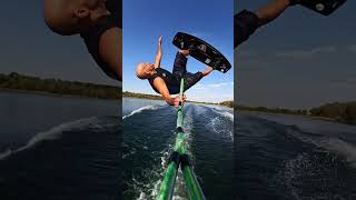 Man Does Tricks While Wakeboarding  1499181 [upl. by Hctub]