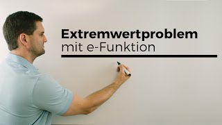 Extremwertproblem mit eFunktion Extremalproblem Mathehilfe online  Mathe by Daniel Jung [upl. by Melmon758]