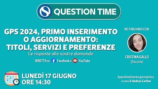 GPS 2024 primo inserimento o aggiornamento titoli servizi e preferenze [upl. by Semreh]