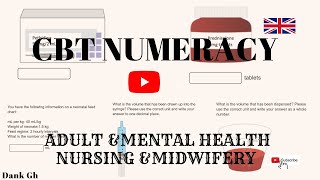 CBT NUMERACY TUTORIALS  LEARN AND PASS CBT IN A DAY  ADULT amp MENTAL NURSING  MIDWIFERY [upl. by Ellened794]