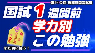 国試一週間前 【 学力別 】この一週間でやる勉強 【 第113回看護師国家試験 】 [upl. by Dettmer]