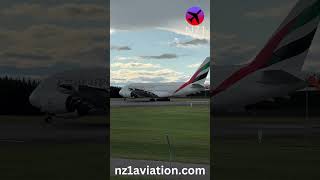 Emirates A380 UpClose Taxi amp Takeoff From Christchurch New Zealand [upl. by Etolas444]