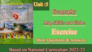 Unit 5 GeographyMap Skills and GlobeShort Questions amp AnswersSocial Studies Grade 5 [upl. by Aicnom114]