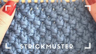 ❤️STRICKMUSTER EINFACH UND SCHÖN  Großes Perlmuster stricken  Strickmuster für Anfänger [upl. by Niwrehs]