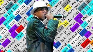 JayZ Justify My Thug  Rhyme Scheme Highlighted [upl. by Atteuqaj]