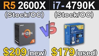 R5 2600X Vs i74790K  Stock and Overclock  New Games Benchmarks [upl. by Deina]