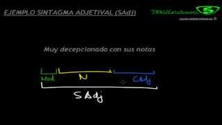 SINTAGMA ADJETIVAL EJEMPLO ANALISIS SINTÁCTICO 5 SINTAXIS Mistercinco [upl. by Charmian]