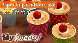 Paper Cup Chiffon Cake in Strawberry Cream  MySweets [upl. by Adnilreb]