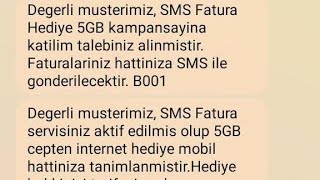 TÜRK TELEKOM BEDAVA 5 GB İNTERNET FATURALI HATLAR İÇİN GEÇERLİ BEDAVA İNTERNET [upl. by Romalda]