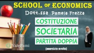 Costituzione Società scritture contabili in Partita Doppia conferimenti iniziali esercizio svolto [upl. by Dric]