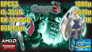 Disgaea 3  RPCS3 PS3 Emulator  Core i5 3550  RX 570 4GB  1080p 1440p 4K [upl. by Rodge]