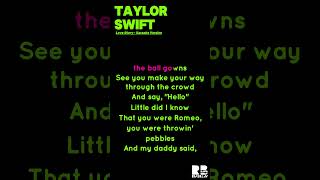 Taylor Swift  Love Story  Karaoke Version [upl. by Dyl]