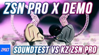 KZ ZSN PRO X Soundtest vs KZ ZSN PRO  ZSN Soundtest Battle [upl. by Ttemme]