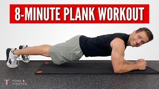 8 Minutes Of Planks For Rock Solid Abs  TOUGH Core Workout [upl. by Adnorahc]