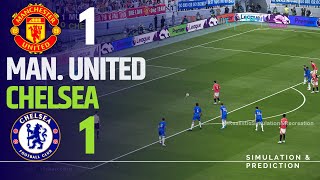 MANCHESTER UNITED 11 CHELSEA • Highlights • Premier League 2425  SimulationRecreation [upl. by Saraiya]