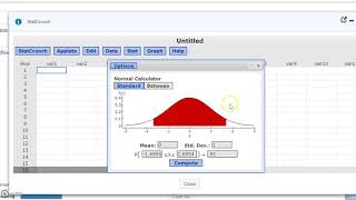 Find Critical Value Za2 with Statcrunch [upl. by Nekcerb]