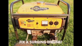 How To Fix A Surging Engine On A Generator Pressure Washer Lawn Mower snowblower etc [upl. by Issor]