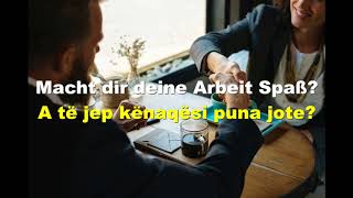 DIALOG me përkthim Shqip  Gjermanisht për fillestarë  Hörverstehen  Niveli A1  Deutsch [upl. by Aittam]