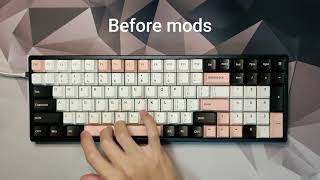 Keychron K4  Before and after mods  Typing sounds [upl. by Mccafferty452]