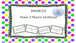 Phonics Phase 3 Sentences [upl. by Altman412]