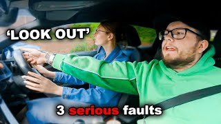 I HAD to TAKE CONTROL on this Driving Mock Test 3 SERIOUS FAULTS [upl. by Woothen]