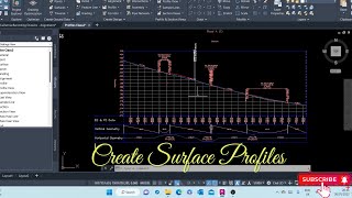 2 Creating Surface profiles in Autodesk Civil 3D Video 28 [upl. by Josephina]