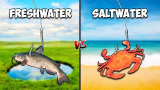 Freshwater vs Saltwater Livebait Fishing Challenge [upl. by Knipe]