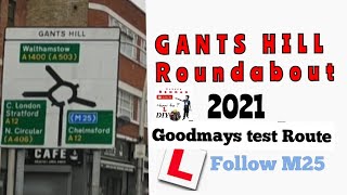 GANTS HILL Roundabout  Goodmays test center Route 2021 Goodmaystest [upl. by Habas]