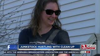 Junkstock founders friends and vendors pitch in on cleanup ahead of April flea market [upl. by Soma]