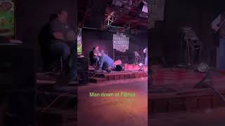 Local country musician falls off stage shorts [upl. by Nowad]