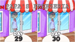 PAPA’S FREEZERIA  DAY 29 amp 30  GAMEPLAY WALKTHROUGH [upl. by Hairabez]