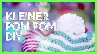 Kleiner BommelPomPom DIY ohne Schablone [upl. by Shirline]