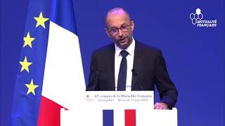 Discours de Thierry Beaudet devant Emmanuel Macron [upl. by Ikiv]