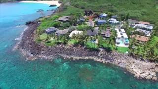 Aerial Tour of Waimea Oahu North Shore Homes [upl. by Heigl]