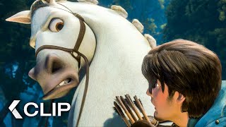 TANGLED Movie Clip  “Maximus amp Flynn Fight for the Crown” 2010 [upl. by Ennirroc]