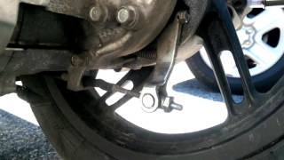 adjust rear brake freeplay on scooter drum brake [upl. by Korwin]