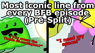 Most iconic line from every BFB presplit episode… [upl. by Marten]