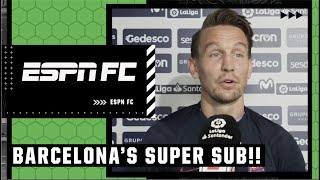 Luuk de Jong talks being Barcelona’s SUPER SUB 🔥  ESPN FC [upl. by Naujyt]