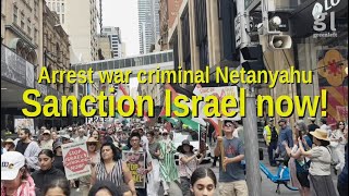 Arrest war criminal Netanyahu Sanction Israel now [upl. by Vachill99]